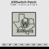 KillSwitch patch Embroidery File 6 sizes