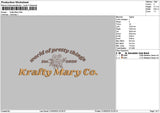 Kraftytext Embridery File 6 sizes