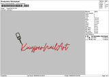 Kuypertext Embroidery File 6 sizes