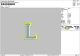 L Fill Embroidery File 6 sizes