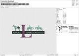 L-MIDDLE APPALOOSA STUD Embroidery File 6 size