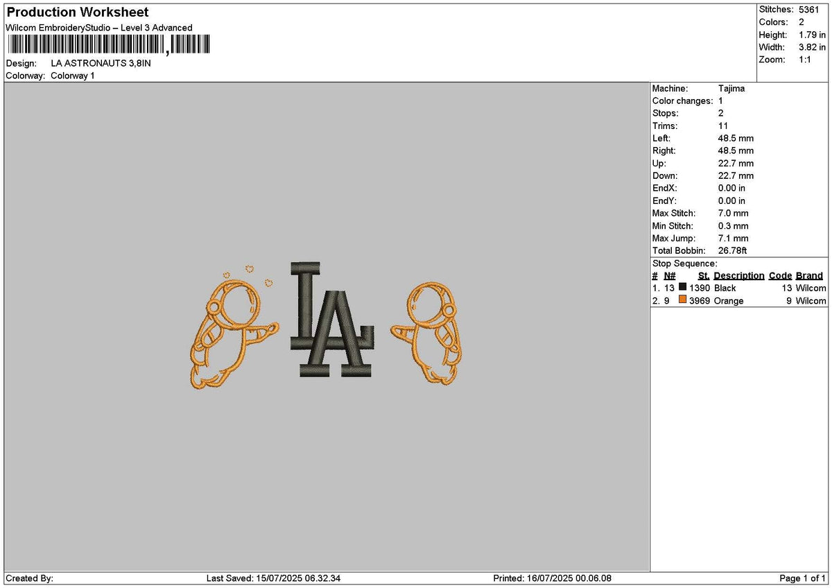 Astronauts 1507 Embroidery File 6 sizes