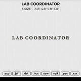 LAB COORDINATOR Embroidery