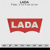 LADA Embroidery File 6 size