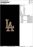 La Flowers Embroidery File 6 sizes