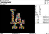 La Flowers Embroidery File 6 sizes
