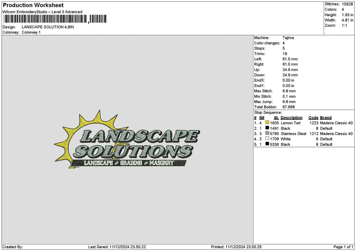 Solutionstext 01 Embroidery File 6 sizes