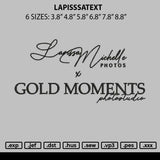 Lapissatext Embroidery File 6 sizes