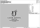 Lashangeltext Embroidery File 6 sizes