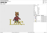 LATE Embroidery File 6 size