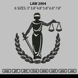 Law 2903 Embroidery File 6 sizes