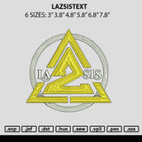 Lazsistext Embroidery File 6 sizes