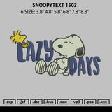 Snoopytext 1503 Embroidery File 6 sizes