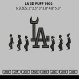 La 3D Puff 1902 Embroidery File 6 sizes
