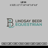 Lb V4 Embroidery File 6 sizes