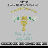 Lelatext Embroidery File 6 sizes
