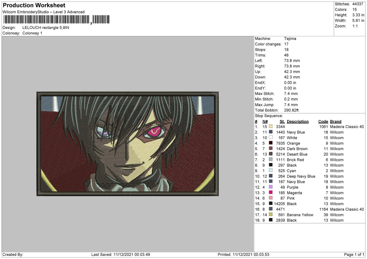 Lelouch Embroidery