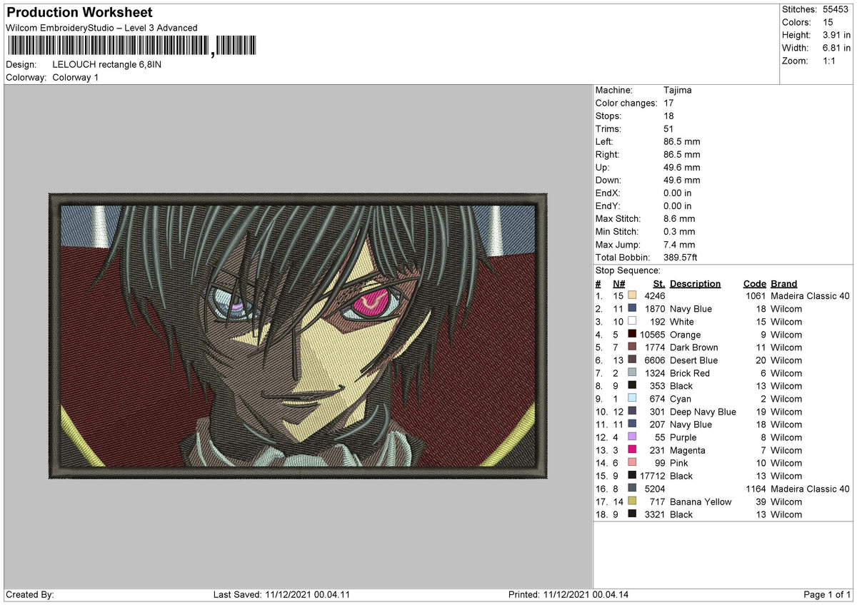 Lelouch Embroidery
