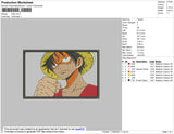 Luffy Rectangle Embroidery