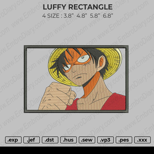Luffy Rectangle Embroidery