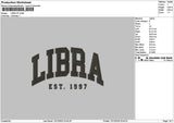 Libratext Embroidery File 6 sizes