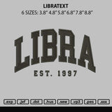 Libratext Embroidery File 6 sizes