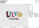 Lili Embroidery File 6 size