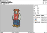 Bear 1201 Embroidery File 6 sizes