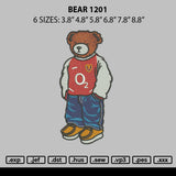 Bear 1201 Embroidery File 6 sizes