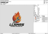 Llamastext Embroidery File 6 sizes