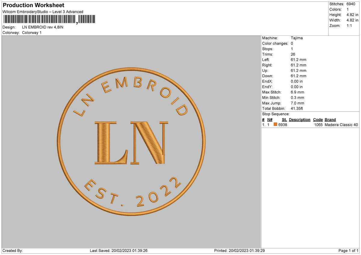 Ln Embroid Embroidery File 6 sizes
