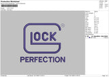 Lock Text Embroidery File 6 sizes