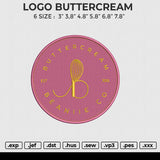 LOGO BUTTERCREAM Embroidery File 6 size