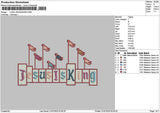 Jesustext 2107 Embroidery File 6 sizes