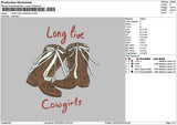 Boots2202 Embroidery File 6 sizes