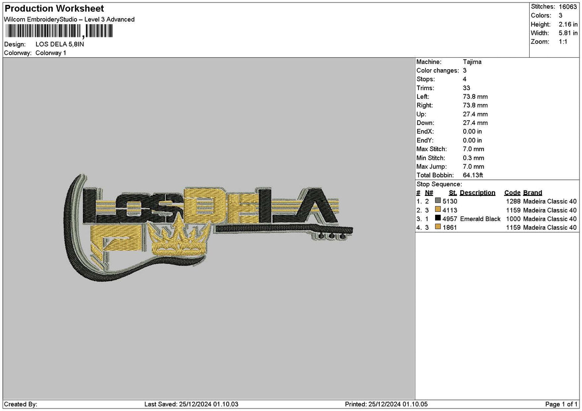 Delatext Embroidery File 6 sizes