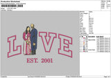 Love Photoflat 2001 Embroidery File 6 sizes