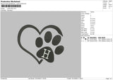 Love Paw V2 Embroidery File 6 sizes