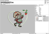 Strawberry Chibi Embroidery File 6 sizes
