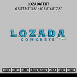 Lozadatext Embroidery File 6 sizes