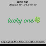 Lucky One Embroidery File 6 sizes