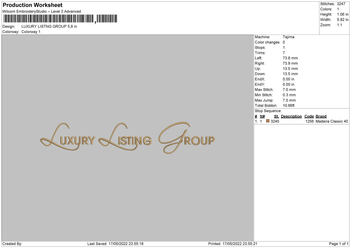 LUXURY LISTNG GROUP Embroidery