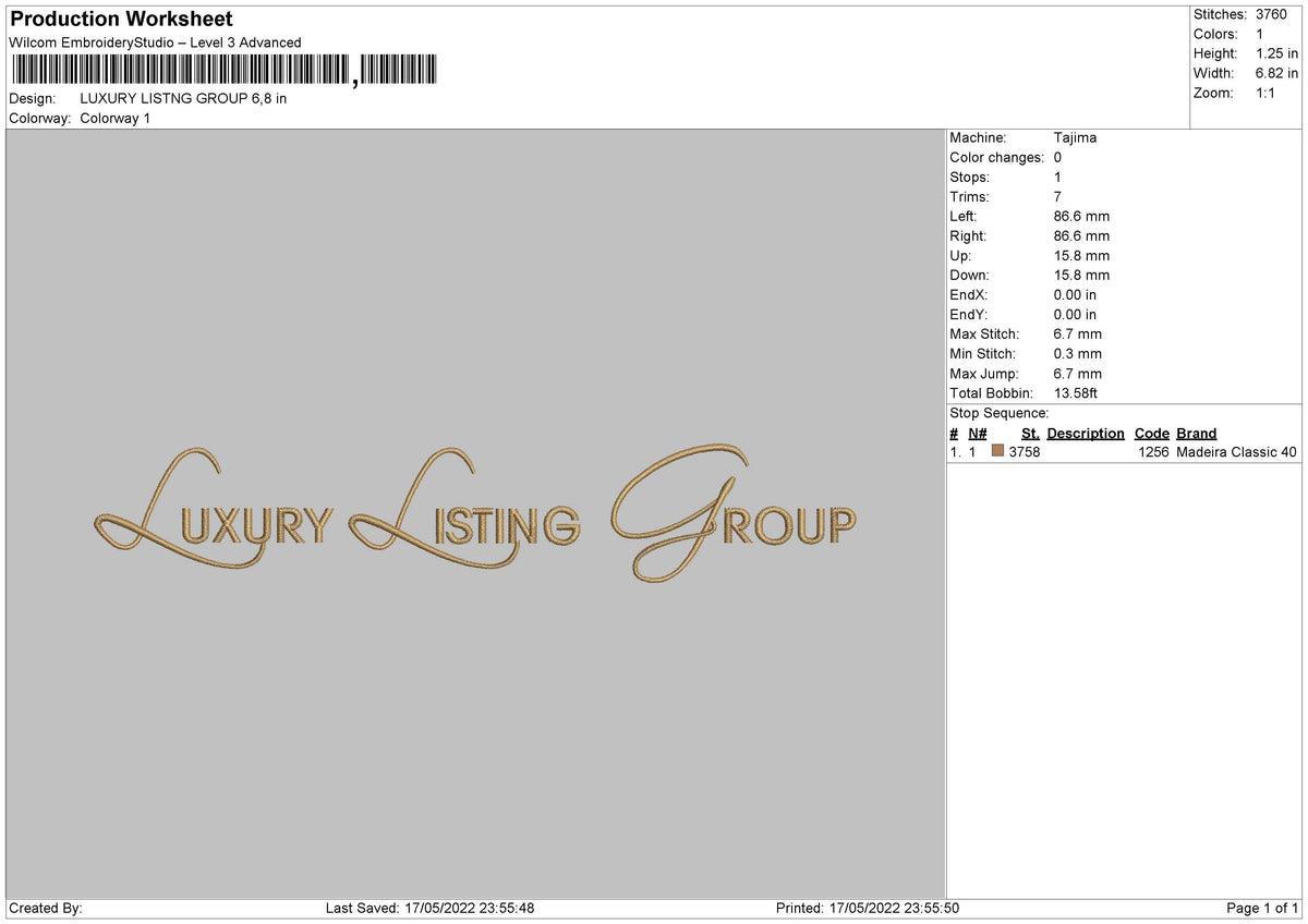 LUXURY LISTNG GROUP Embroidery