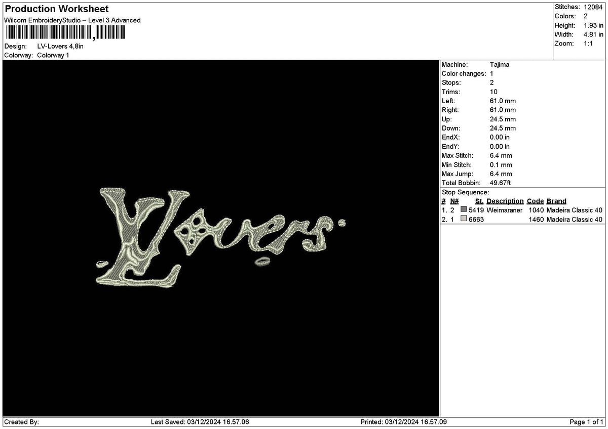 Loverstext 0312 Embroidery File 6 sizes