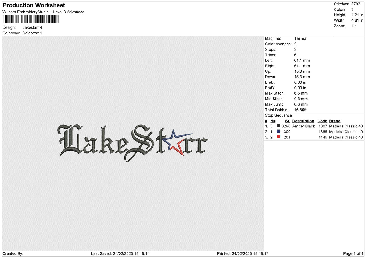 Lakestarr v1 v2 Embroidery 2 Files