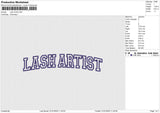 Lash Artist Embroidery File 6 size