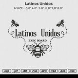 Latinos Unidos Embroidery File 6 size