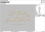 Chalettext 01 Embroidery File 6 sizes