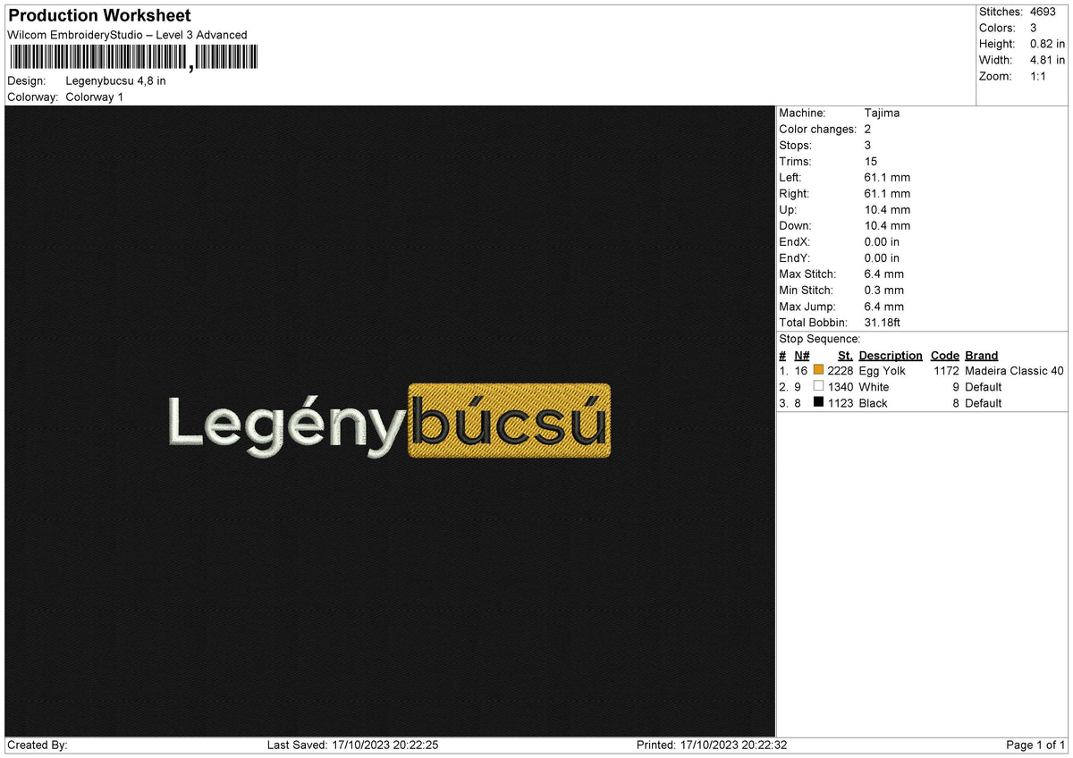 Legenybucsu Embroidery File 6 size