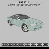 Car 2512 Embroidery File 6 sizes